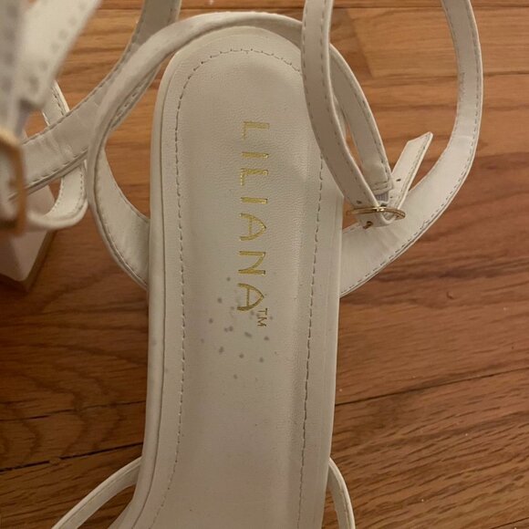 Ankle Wrap White Liliana Block high heelsSize... - Picture 8 of 8